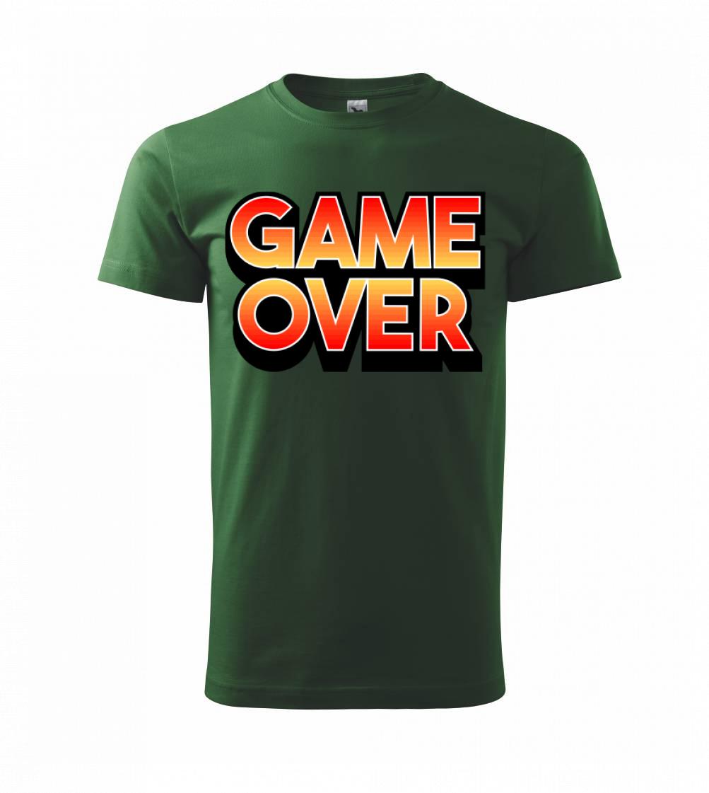 Tričká pre ajťákov - Game over - nápis farebný - Tričko extra veľké  (5-8XL)