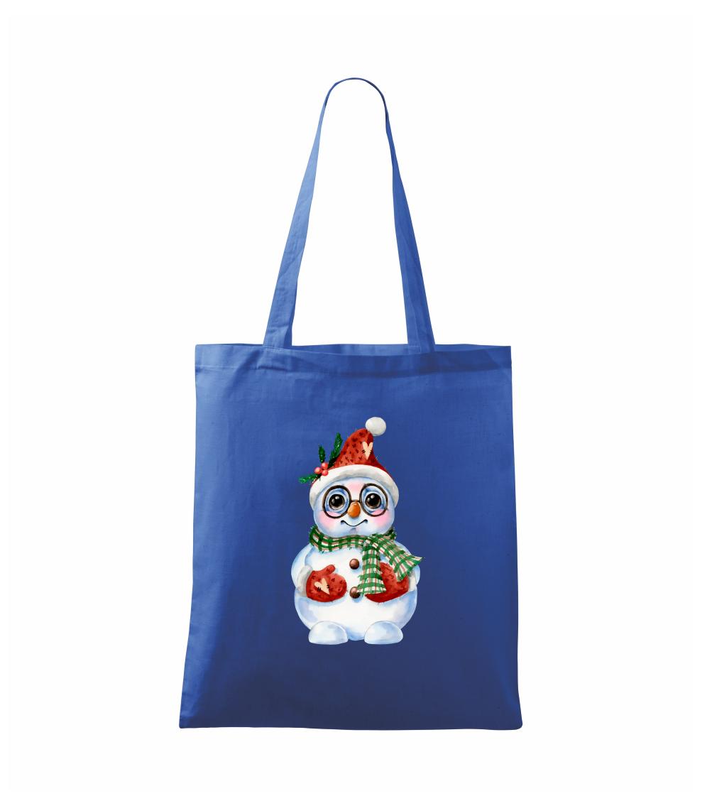 Snehuliak kreslený s okuliarmi