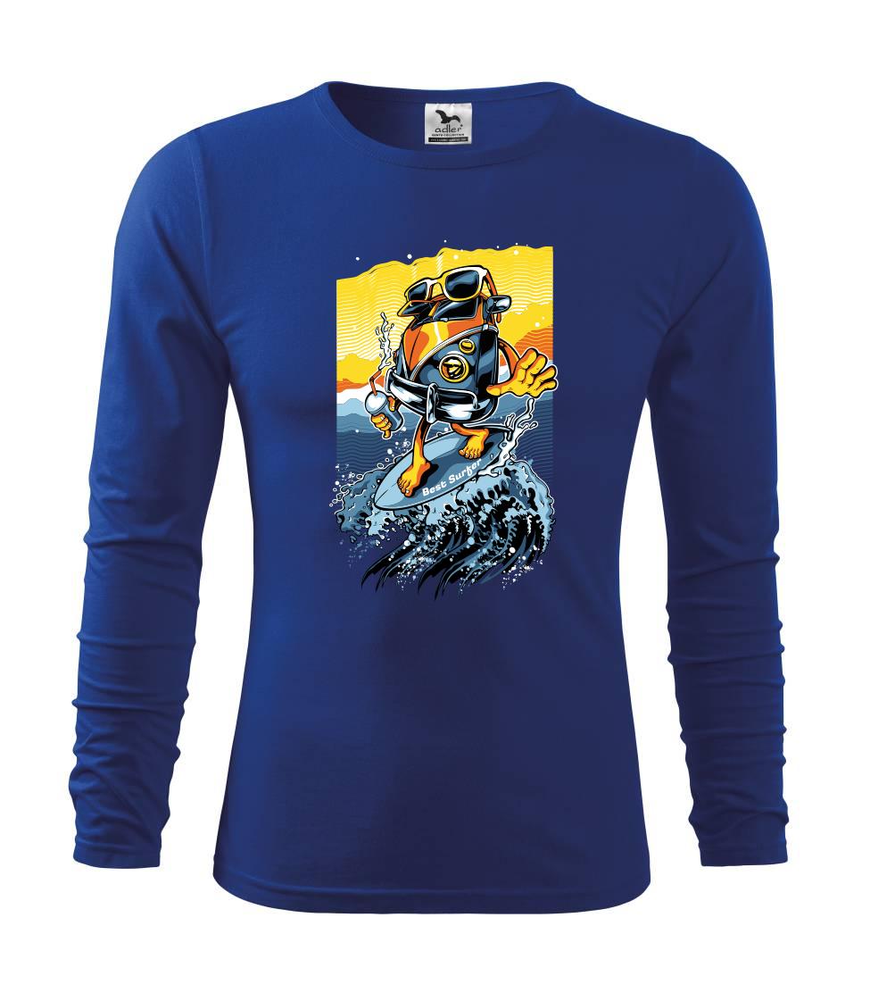 Surferske tričká - Surfujúci VAN - Tričko detské Long Sleeve