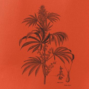 Konopí kytka černobílá