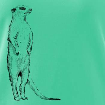 Surikata čierna kresba Surikata čierna kresba