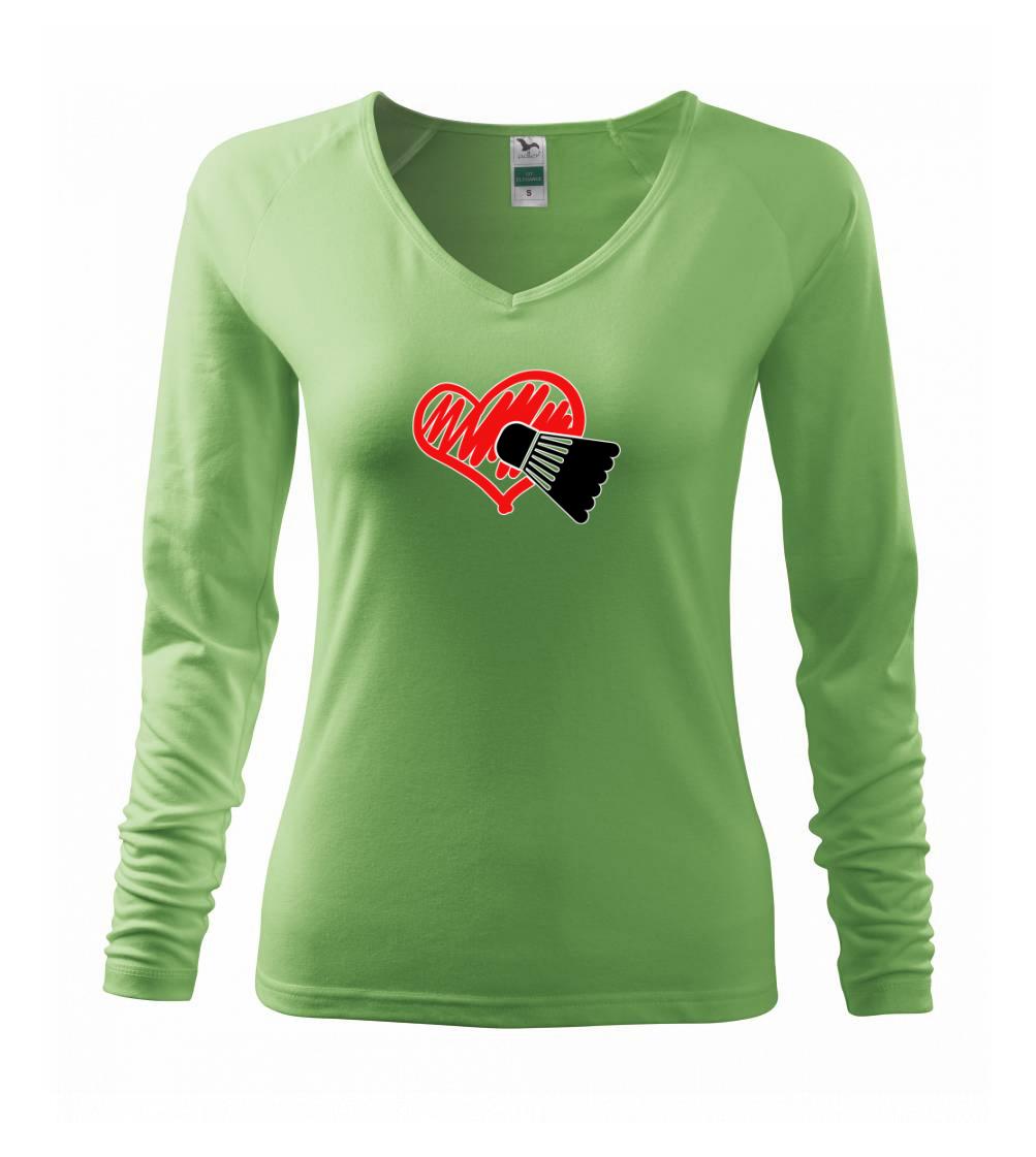 Tričká na bedminton - Bedminton srdce - Tričko dámske Elegance