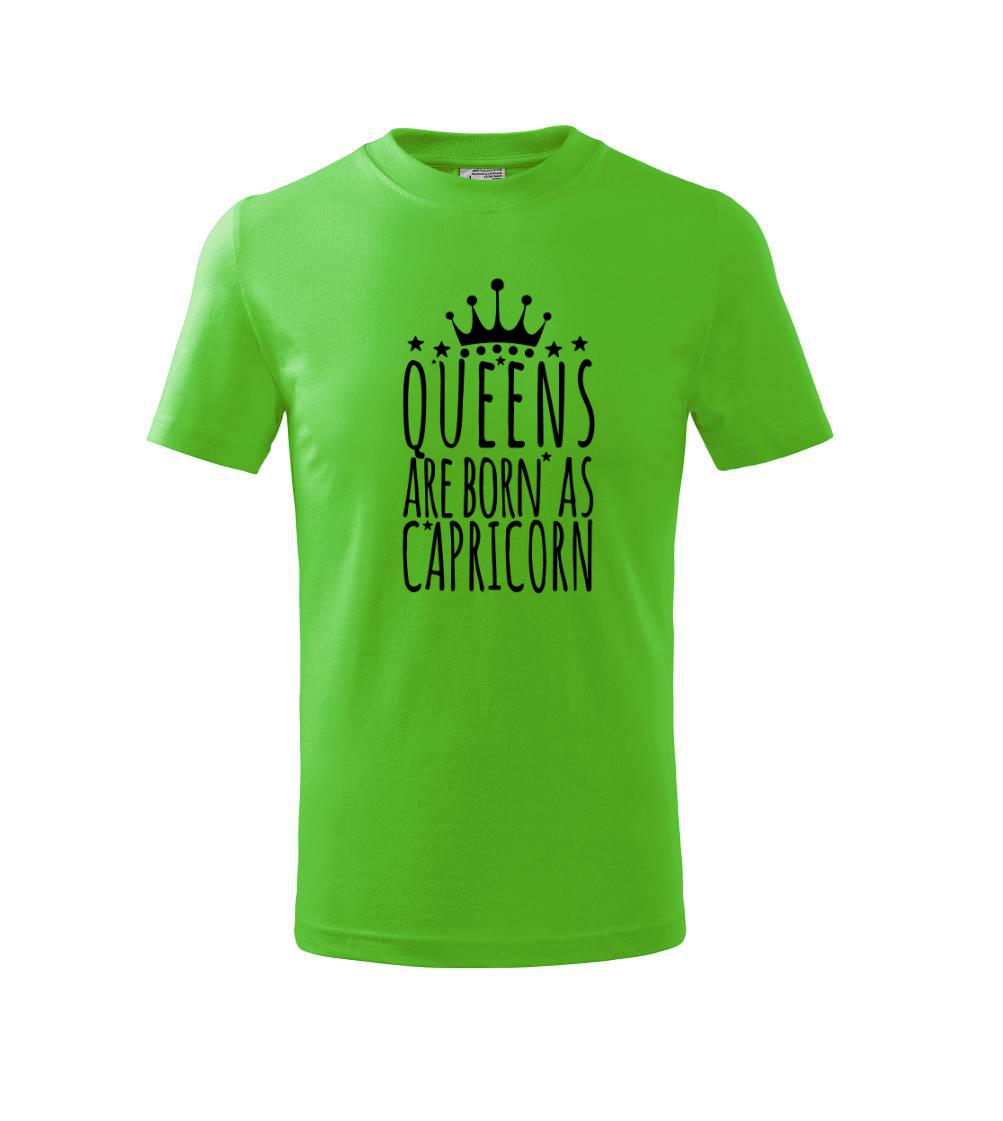 Tričká kozorožec - Queens are born as Capricorn - Kozorožec - Tričko detské bavlnené
