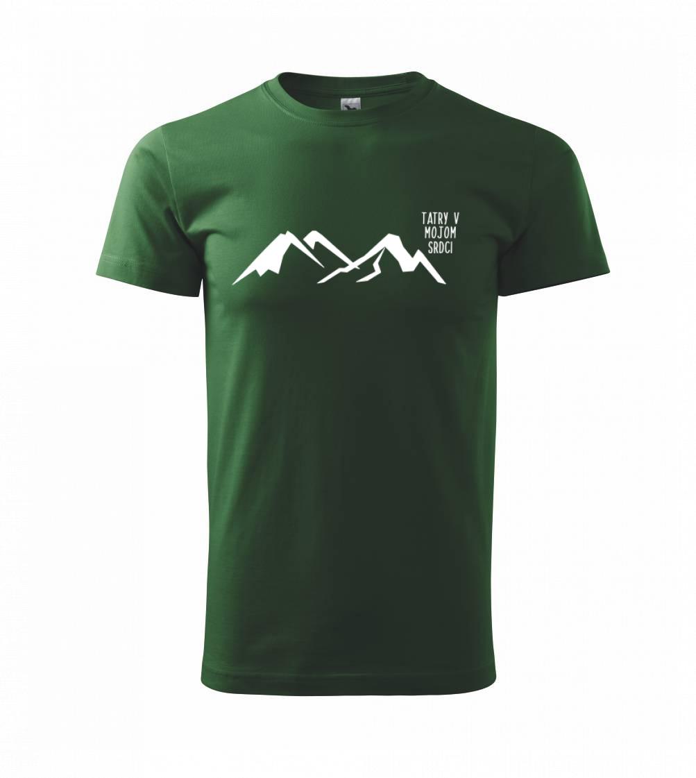 Trička pro horolezcov - Tatry v mojom srdci - Tričko extra veľké  (5-8XL)