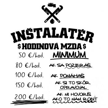 Hodinová mzda Inštalatér