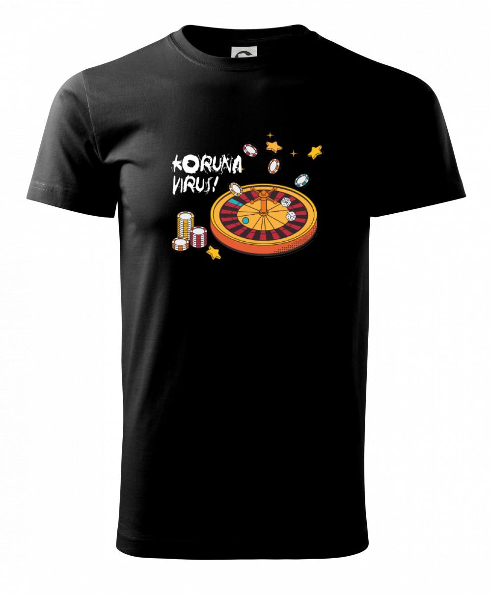 Koruna virus - ruleta - Tričko extra veľké  (5-8XL)