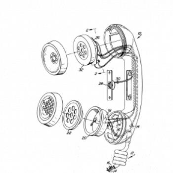 Nákres telefónne slúchadlo staré
