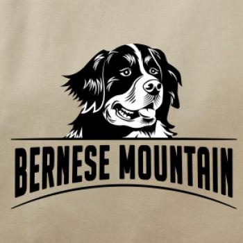 Bernese mountain - hlava a nápis