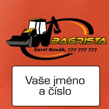 Bagrista v kruhu - vlastný nápis Bagrista v kruhu - vlastný nápis