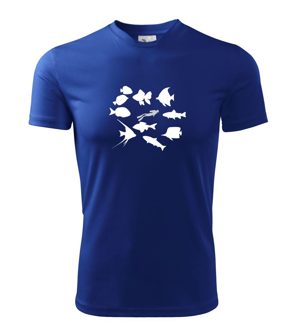 Potápeč ryby čtverec