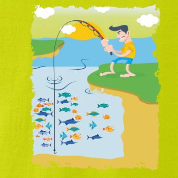 Rybár, ktorý má smolu farebný