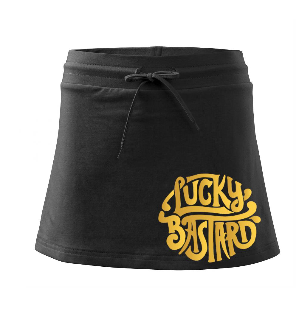 Tričká na párty - Lucky Bastard zlatý - Športová sukne - two in one