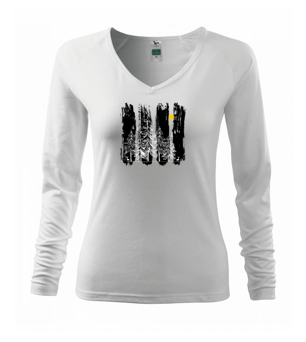 Tričká so zvieratami - Srnky v lese - Tričko dámske Elegance