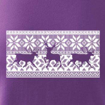 Jeleň vo vianočnom vzore