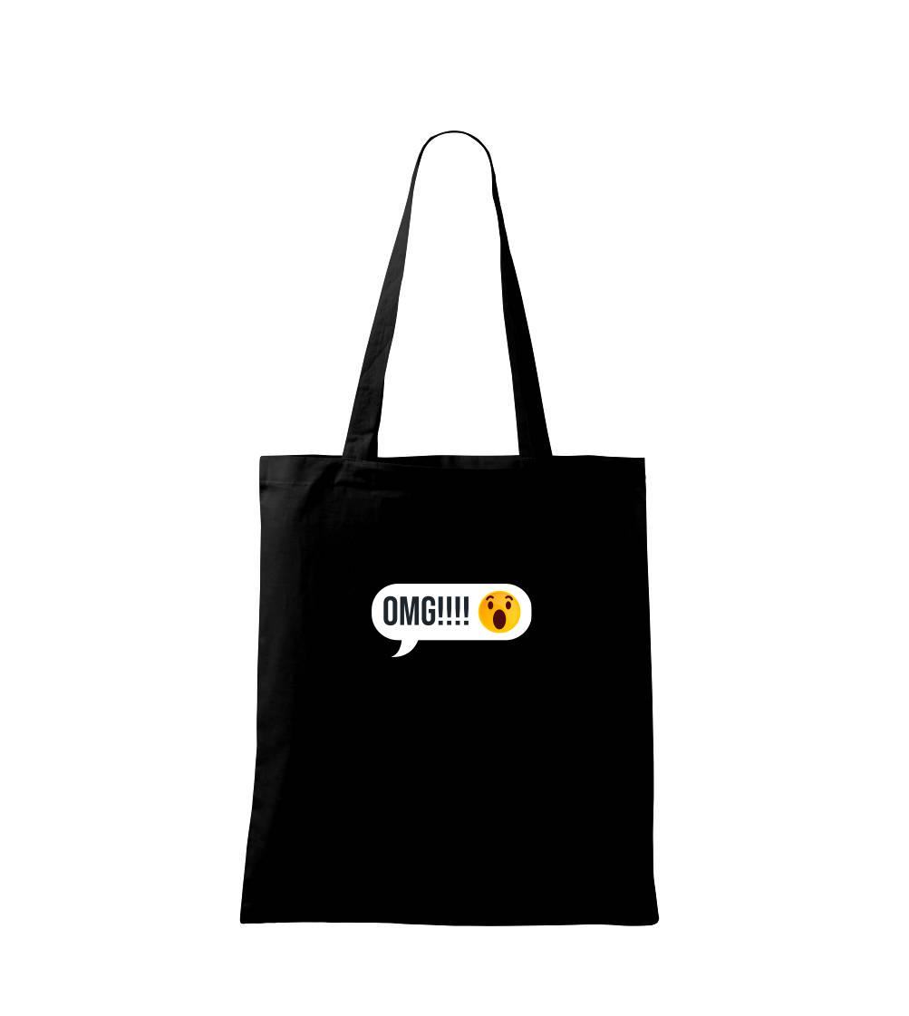Tričká pre ajťákov - Emoji - OMG - Taška bavlnená