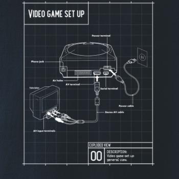 Nákres TV video hra guľatá