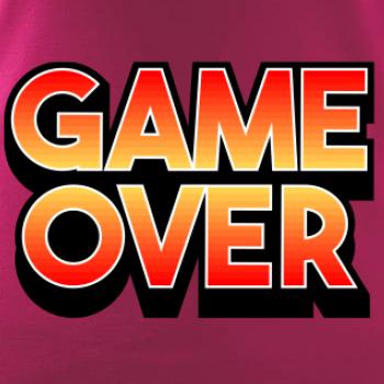 Game over - nápis farebný