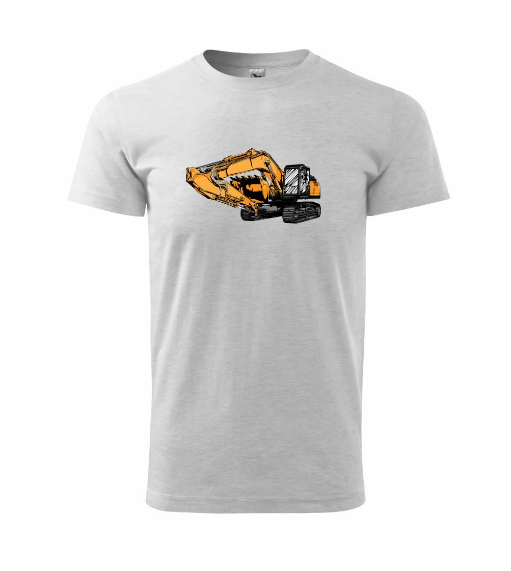 Žltý bager z boku Žltý bager z boku