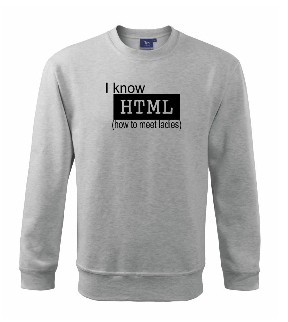 Tričká pre ajťákov - HTML - Mikina Essential pánska