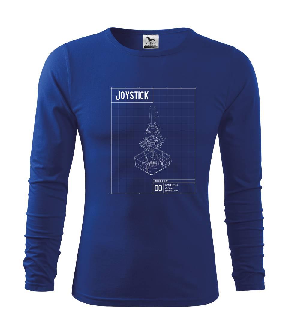 Tričká s témou herných konzol - Nákres joystick starý - Tričko detské Long Sleeve