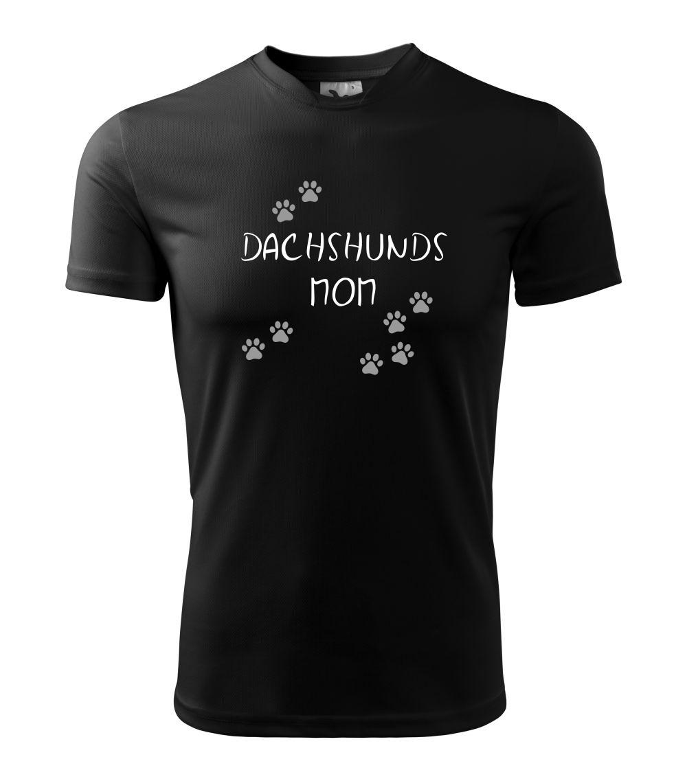 Tričká so psami - Jazvečík - Dachshund mom (Reflexné labky) - Detské tričko športové