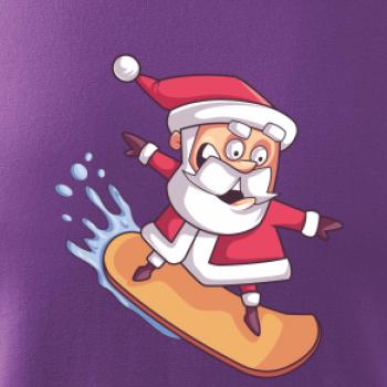Santa jazdiaci na snowboarde