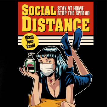 Corona social distance plakat