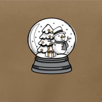 Sněhová koule se sněhulákem