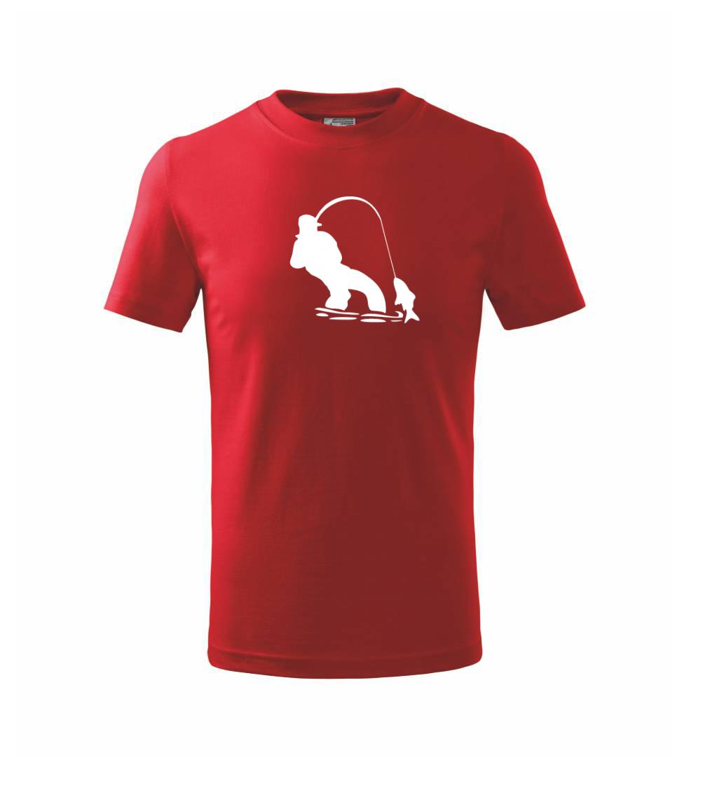 Rybár ťahajúce rybu Rybár ťahajúce rybu