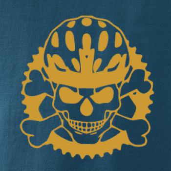 Lebka cyklista - prilba zlatá  Lebka cyklista - prilba zlatá