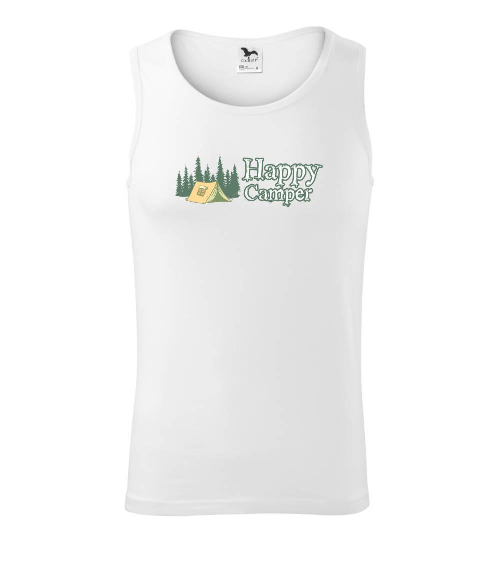 Trička pre cestovateľov - Happy camper - stan v lese - Tielko pánske Core
