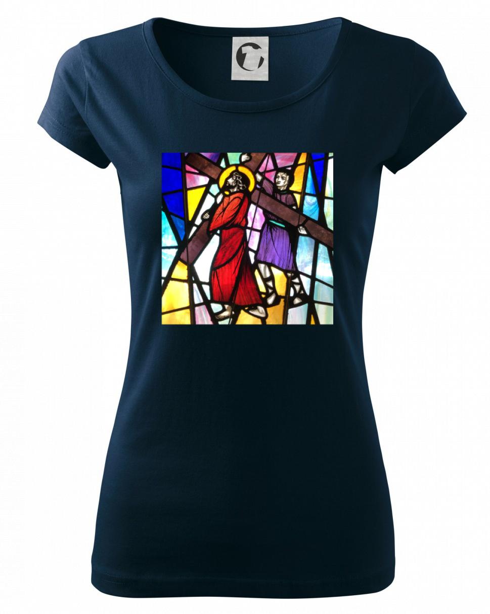 Vitráž - Ježiš a kríž Vitráž - Ježiš a kríž