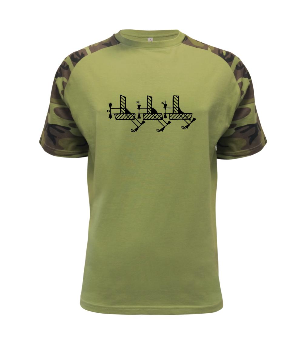 Tričká pre zvárača - Zvárač - Kútový zvar - Raglan Military