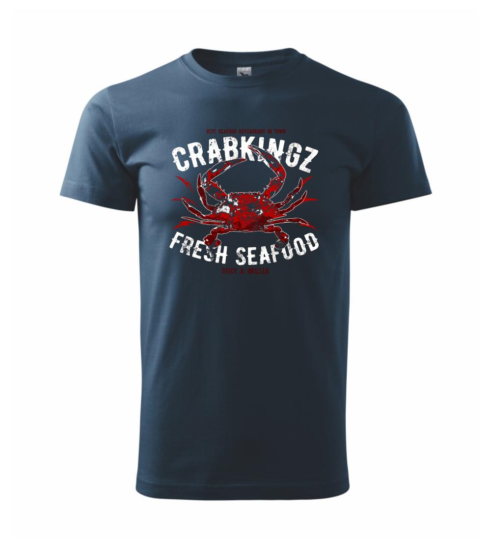 Tričká so zvieratami - Crab seafood - Klasické pánske tričko vyššej gramáže