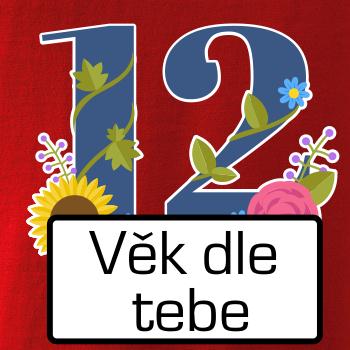 Kvetinové číslo kreslené - vlastný vek