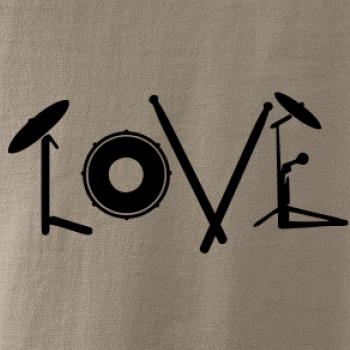 Love bubeník nápis