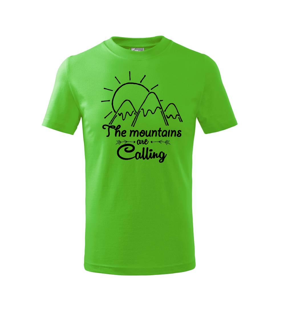 Trička pro horolezcov - The mountains are calling - Tričko detské bavlnené