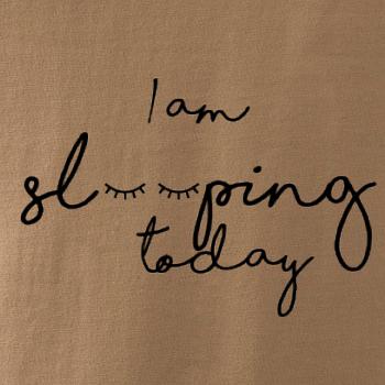 I am sleeping today I am sleeping today