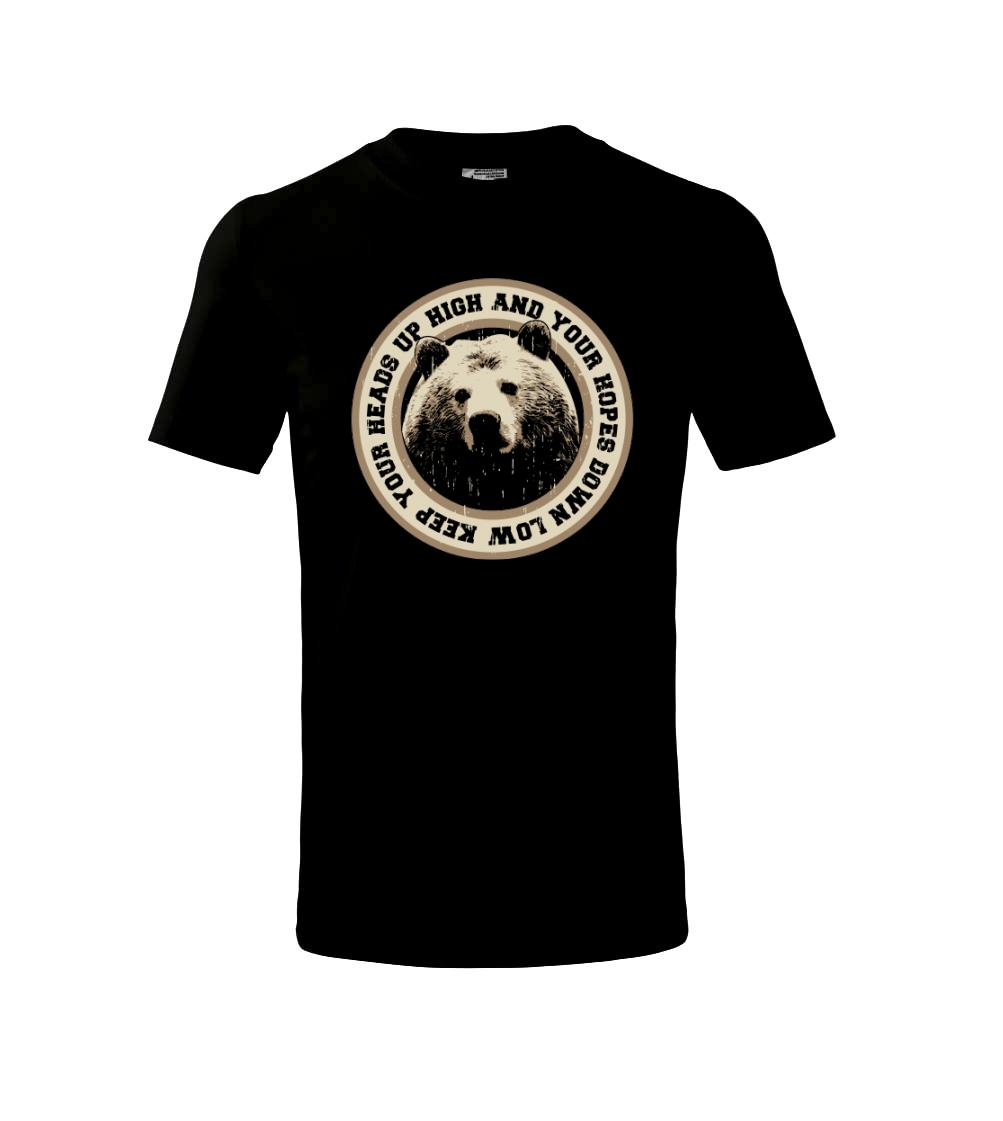 Tričká so zvieratami - Bear headsup - Tričko detské bavlnené
