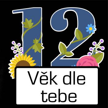 Kvetinové číslo kreslené - vlastný vek