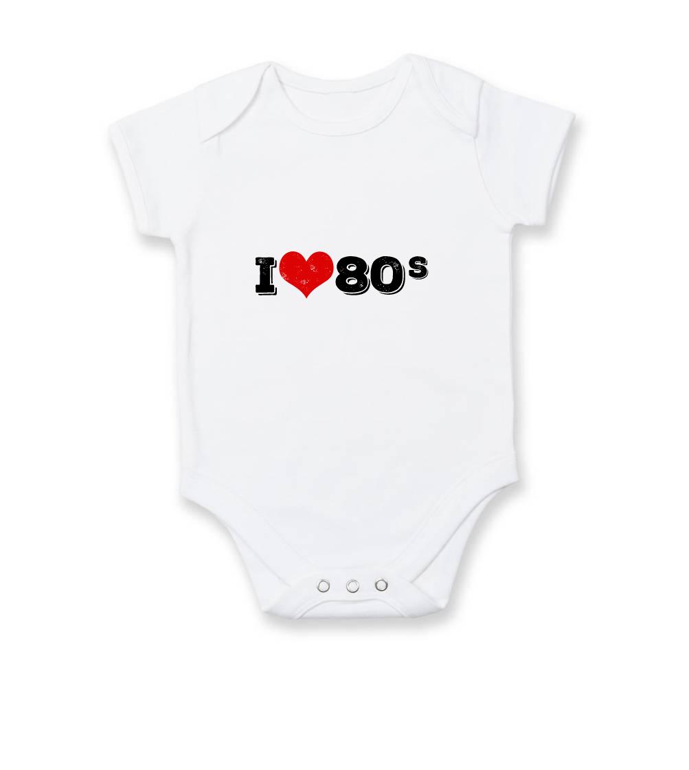 Trička s ročníkom 1980 - I love 80s - Body dojčenské s krátkym rukávom