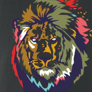 Hlava leva kreslená jednoduchá