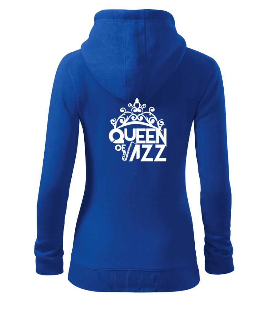 Hudobné tričká - Queen of Jazz - Mikina dámska trendy zipper s kapucňou