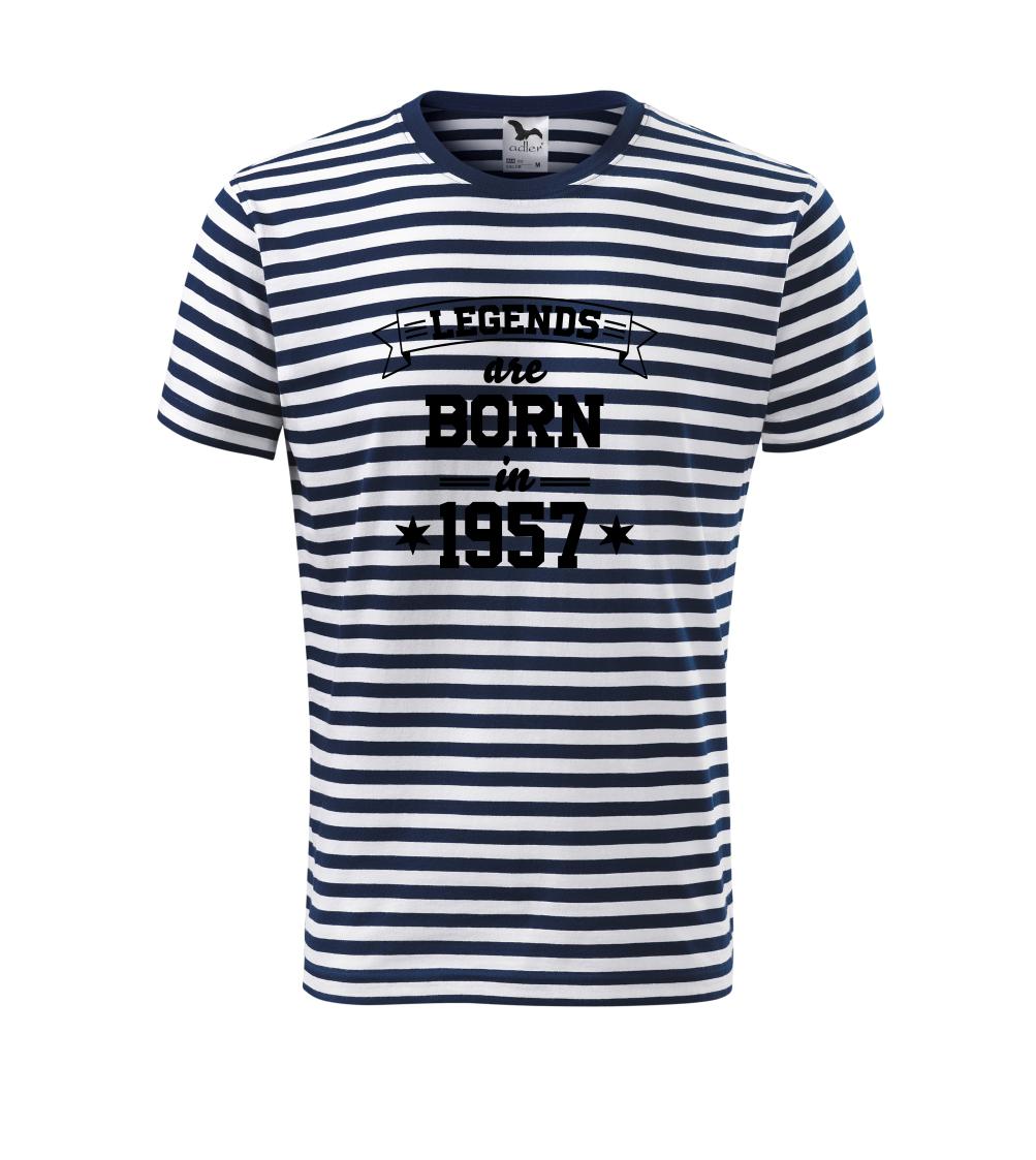 Trička s ročníkom 1957 - Legends are born in 1957 - Tričko na vodu
