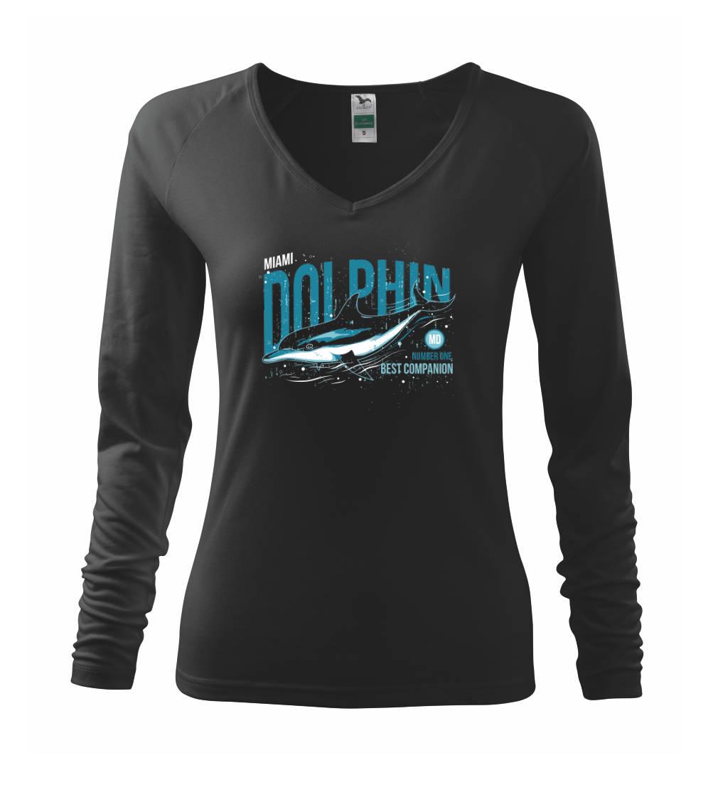 Tričká so zvieratami - Dolphin miami - Tričko dámske Elegance