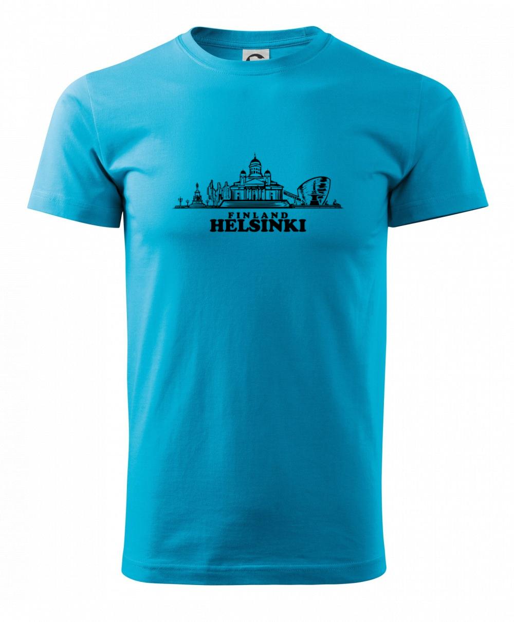 Ostatné mestá / miesta - Helsinki - mesto s nápisom - Klasické pánske tričko vyššej gramáže