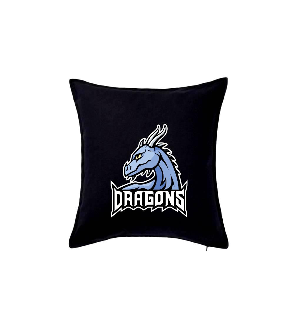 Grafické tričká - Dragons - logo týmu modrá (Hana-creative) - Vankúš 50x50