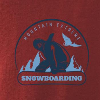 Mountain extreme snowboarding okrúhle