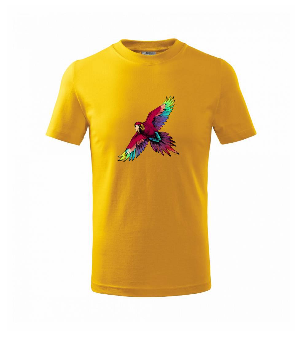 Papagáj kreslený letiaci