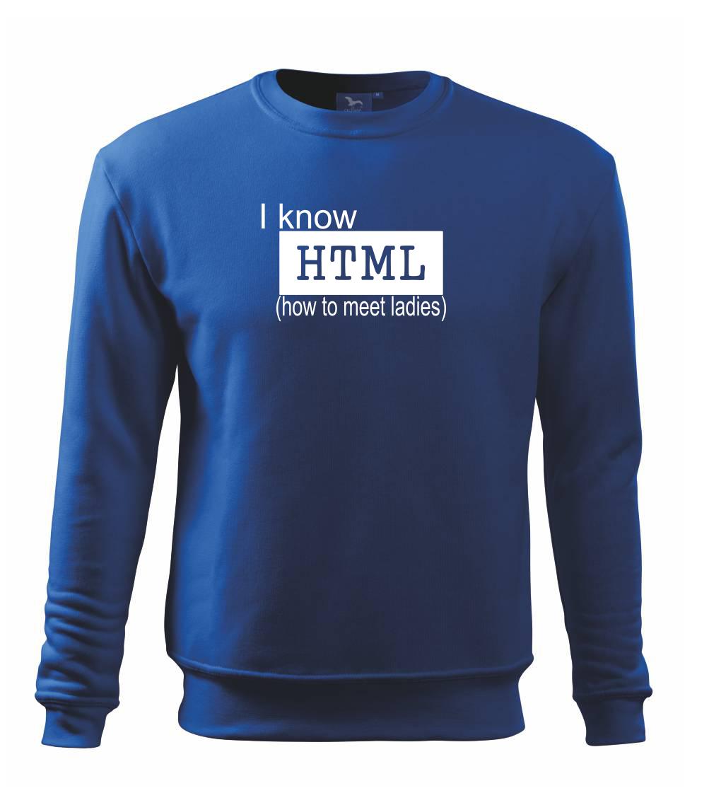 Tričká pre ajťákov - HTML - Mikina Essential pánska